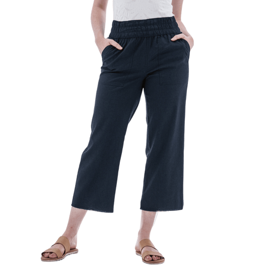 AVENTURA TEMPLE PULL-ON CROP PANTS WOMENS - BLACK IRIS