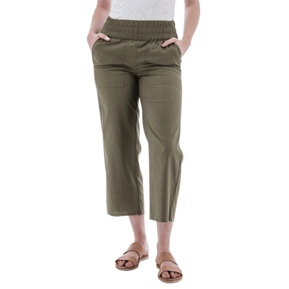 AVENTURA TEMPLE PULL-ON CROP PANTS WOMENS - GRAPE LEAF