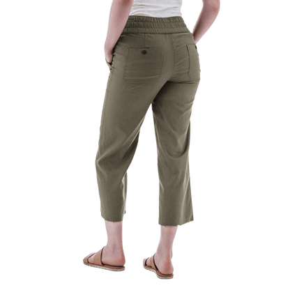 AVENTURA TEMPLE PULL-ON CROP PANTS WOMENS - GRAPE LEAF_BACK ANGLE