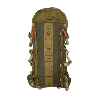 ALASKA GUIDE CREATIONS KOBUK 28 WITH KOBUK FRAME - RANGER GREEN - FRONT VIEW