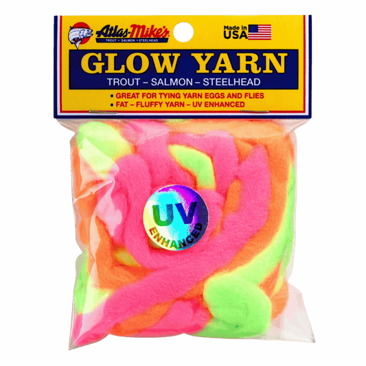 ATLAS GLOW YARN UV ASSORTED 12 FT