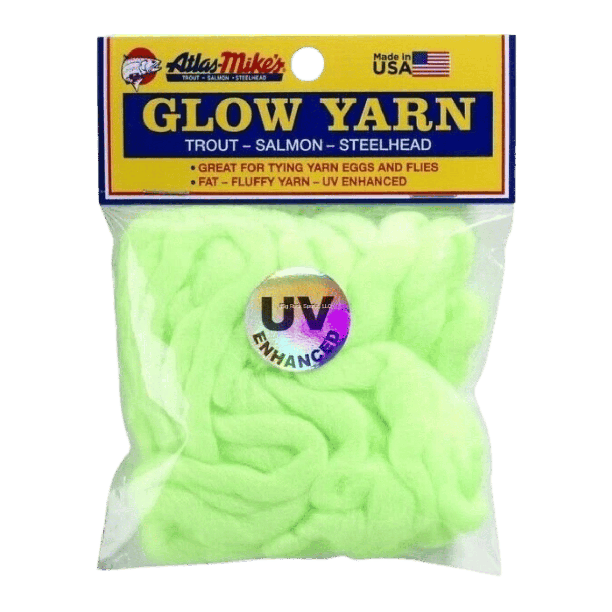 ATLAS UV GLOW YARN CHARTREUSE 12 FT