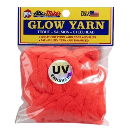 ATLAS UV GLOW YARN FLAME RED 12 FT