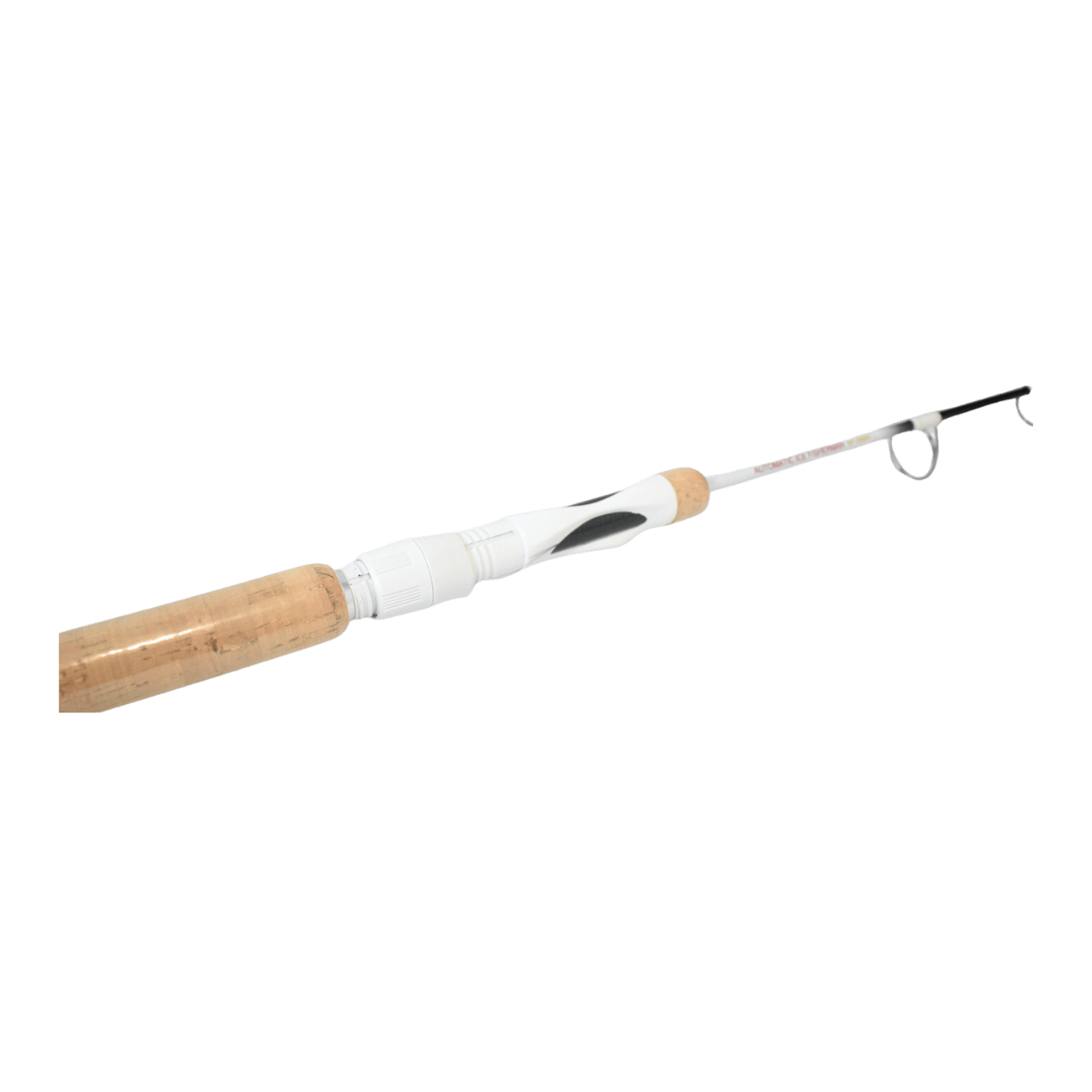 AUTOMATIC FISHERMAN ROD - WHITE - HANDLE CLOSER VIEW