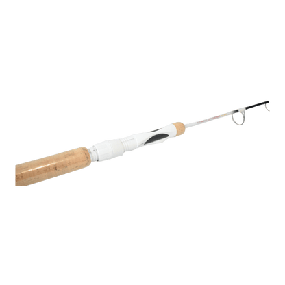 AUTOMATIC FISHERMAN ROD - WHITE - HANDLE CLOSER VIEW