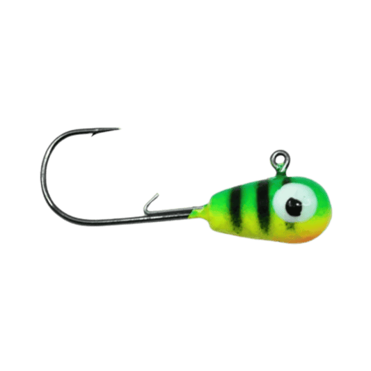 B-FISH-N H2O PRECSN JIG 5PK 3/16OZ GLOW GREEN TIGER