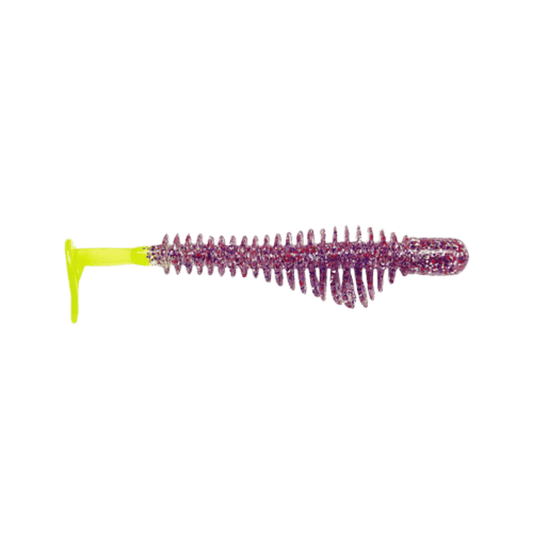 B-FISH-N PADDLETAIL 12PK 3.25IN PURPLE CRACKER/CHART TAIL