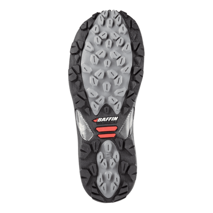 BAFFIN MEN'S YOHO BOOT - BLACK/SILVER - OUTSOLE VIEW
