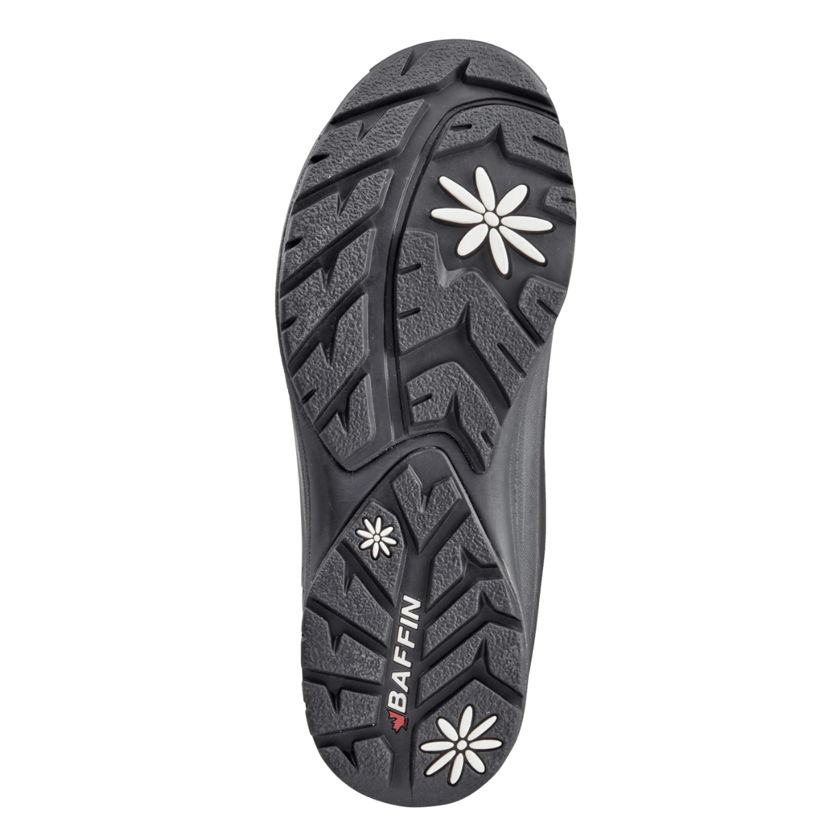 BAFFIN WOMEN'S TESSA TUNDRA-RATED BOOT -BLACK - BOTTOM SOLE VIEW
