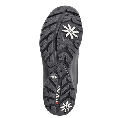 BAFFIN WOMEN'S TESSA TUNDRA-RATED BOOT -BLACK - BOTTOM SOLE VIEW