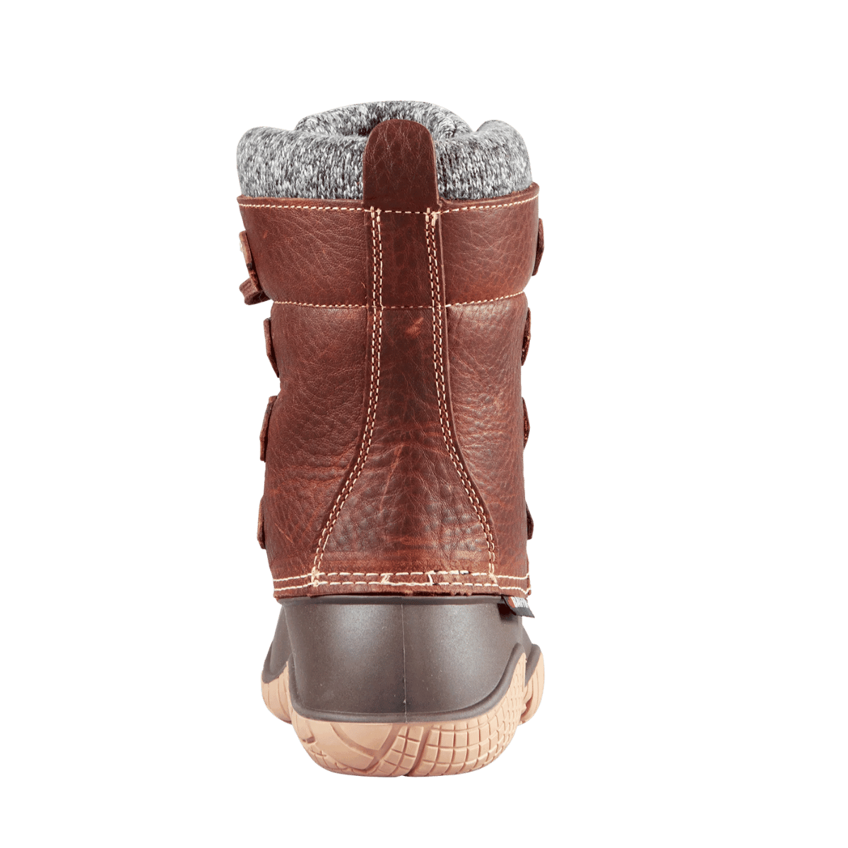 BAFFIN WOMEN'S YELLOWKNIFE CUFF BOOT - BROWN - BACK VIEW