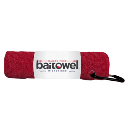 BAITOWEL CLIP WIPE BAIT TOWEL - BLOOD RED