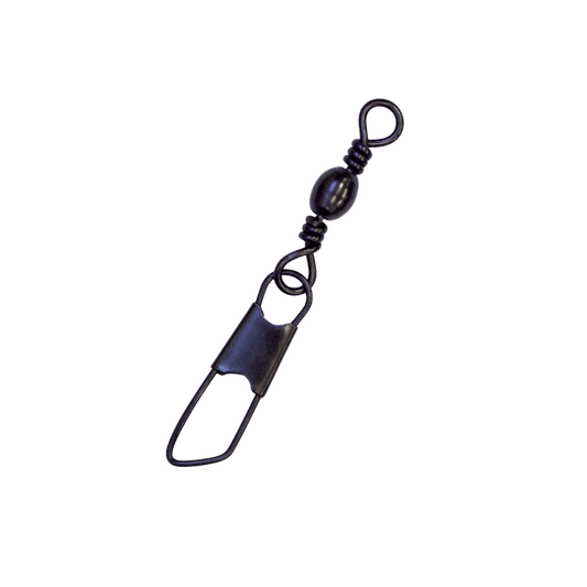 EAGLECLAW BARREL SWIVELS WITH SAFETY SNAP 7PK BLACK SIZE 7