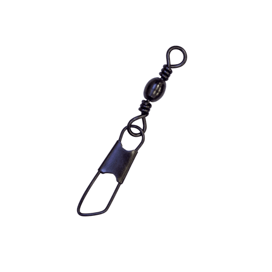 EAGLECLAW BARREL SWIVELS WITH SAFETY SNAP 7PK BLACK SIZE 10