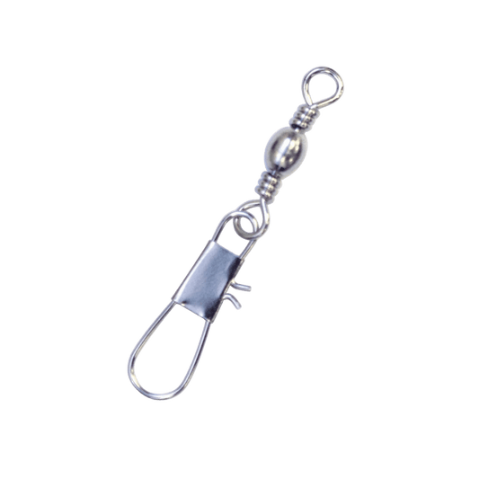 EAGLECLAW BARREL SWIVEL WITH INTERLOCK SNAP NICKEL SIZE 10