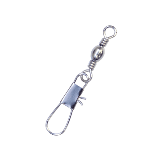 EAGLECLAW BARREL SWIVEL W/INTERLOCK SNAP NICKEL SIZE 7