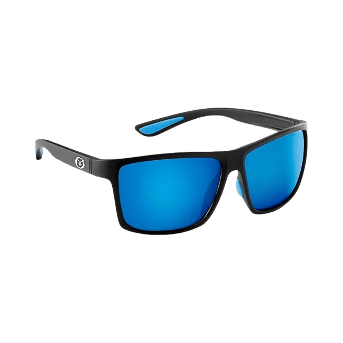FLYING FISHERMAN BAYSIDER SUNGLASSES - MATTE BLACK  - BLUE MIRROR