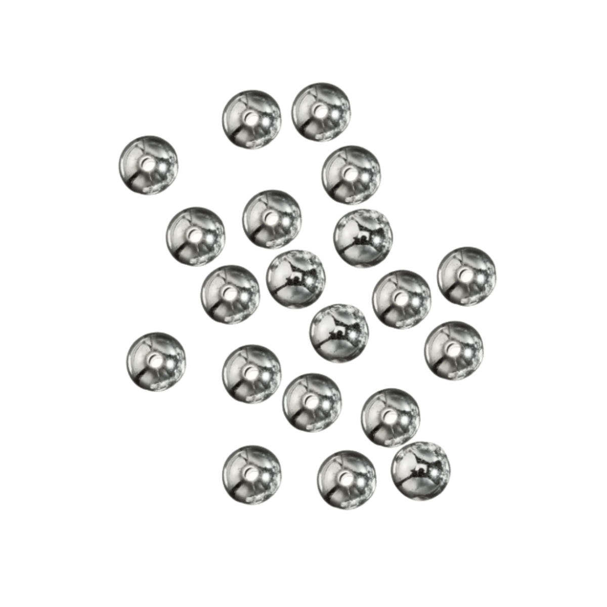 LINDY BEADS 100PK - 6MM - SILVER METALLIC