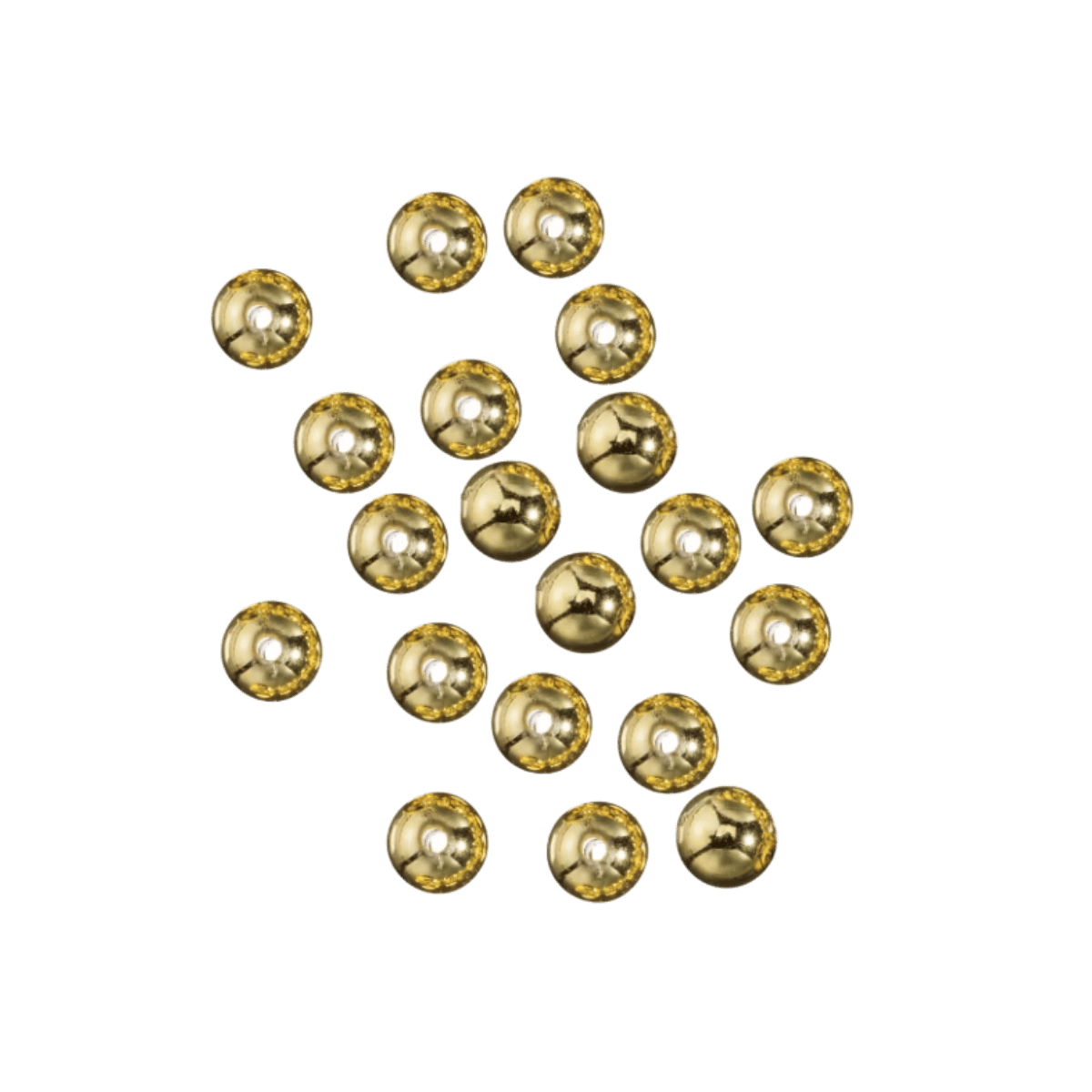 LINDY BEADS 100PK - 6MM - GOLD METALLIC