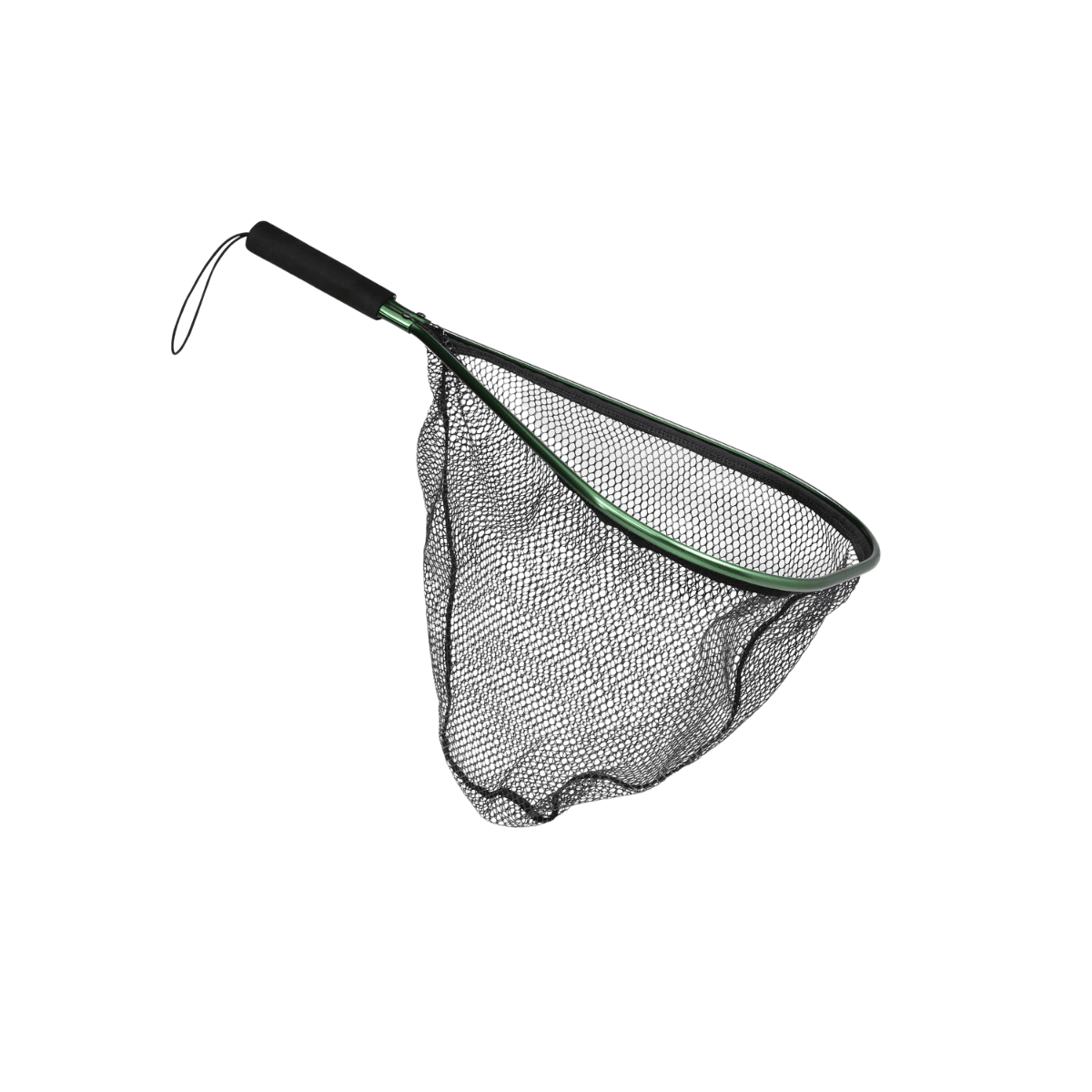 BECKMAN FIXED HANDLE PVC FISHING NET - 11X16IN - 7IN HANDLE GREEN/BLACK
