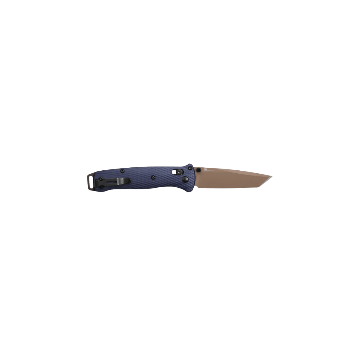 BENCHMADE BAILOUT AXIS TANTO - CRATER BLUE ALUMINUM, FULL KNIFE VIEW
