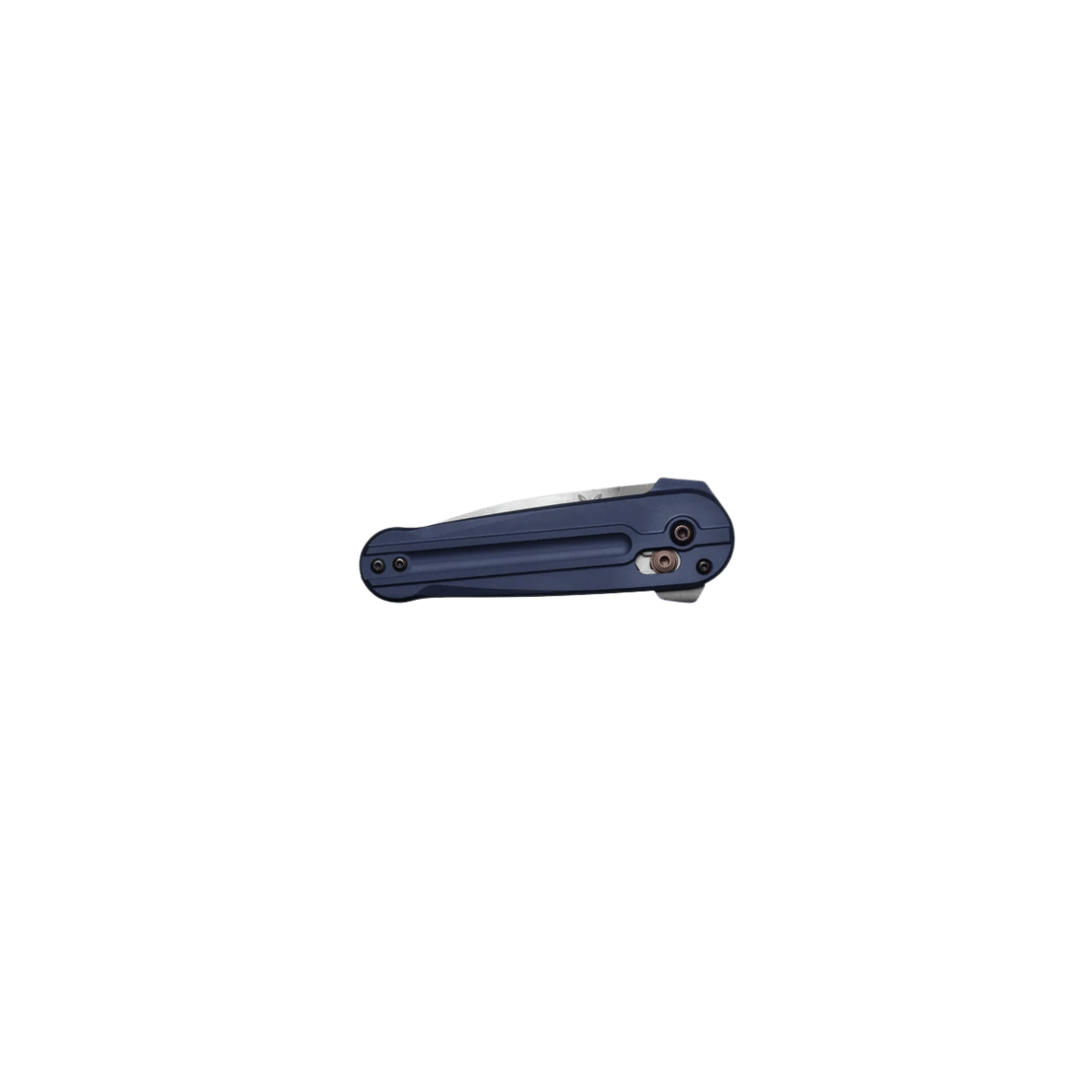 BENCHMADE LOWDEN AXS FLIPPER M390 - BLUE ALUMINUM, FOLDED VIEW