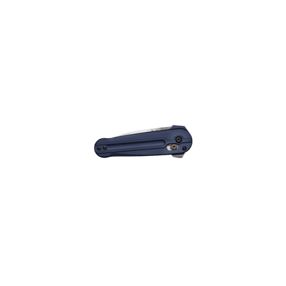 BENCHMADE LOWDEN AXS FLIPPER M390 - BLUE ALUMINUM, FOLDED VIEW
