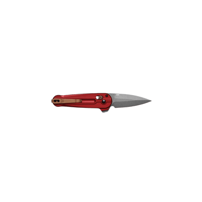 BENCHMADE LOWDEN AXS FLIPPER M390 - RED ALUMINUM, FULL VIEW