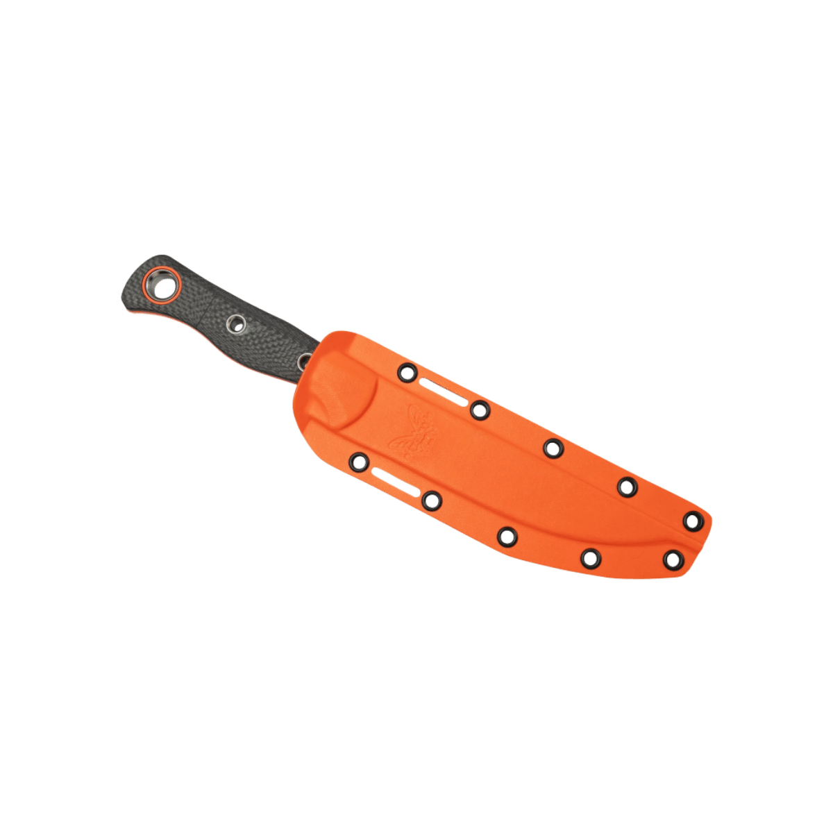 BENCHMADE MEATCRAFTER FIXED BLADE CARBON FIBER - ORANGE, SHEATH