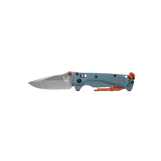 BENCHMADE MINI ADIRA AXS DROP POINT - BLUE GRIVORY, FULL KNIFE VIEW