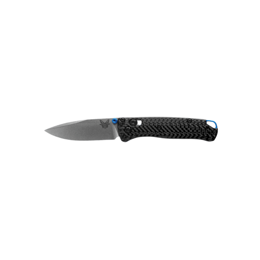 BENCHMADE MINI BUGOUT AXIS DROP POINT - CARBON FIBER, FULL KNIFE VIEW