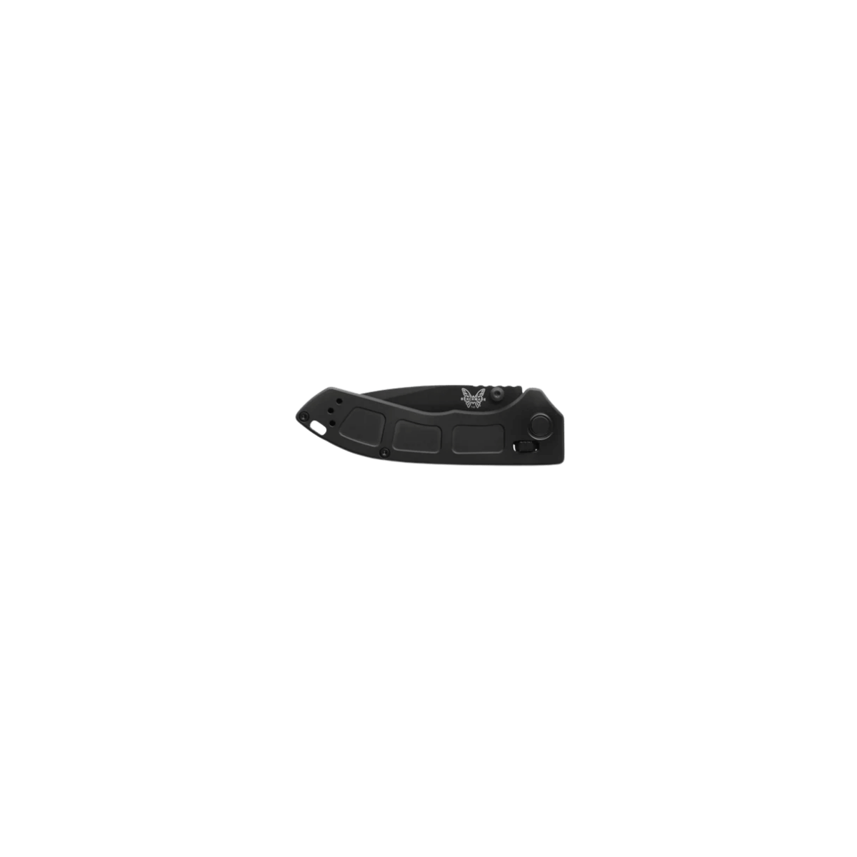 BENCHMADE MINI NARROWS AXIS DROP POINT - BLACK TITANIUM, FOLDED VIEW