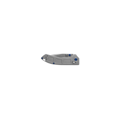 BENCHMADE MINI NARROWS AXIS DROP POINT - GRAY TITANIUM, FOLDED VIEW