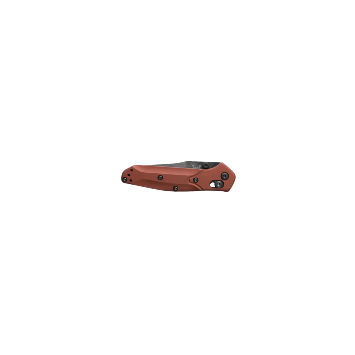BENCHMADE MINI OSBORNE AXIS REV TANTO - BURNT COPPER ALUMINUM, FOLDED VIEW