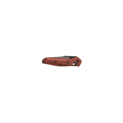 BENCHMADE MINI OSBORNE AXIS REV TANTO - BURNT COPPER ALUMINUM, FOLDED VIEW