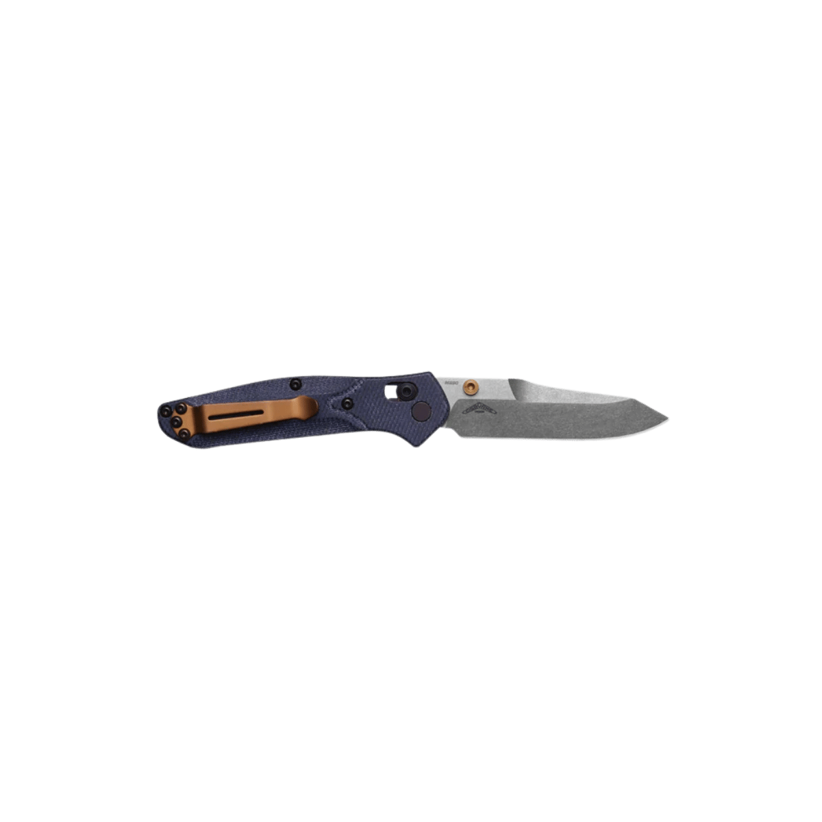BENCHMADE MINI OSSBORNE AXIS CPM MAGNACUT - DENIM MICARTA, FULL VIEW