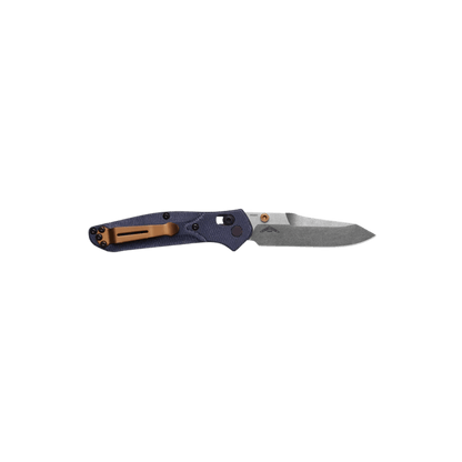 BENCHMADE MINI OSSBORNE AXIS CPM MAGNACUT - DENIM MICARTA, FULL VIEW