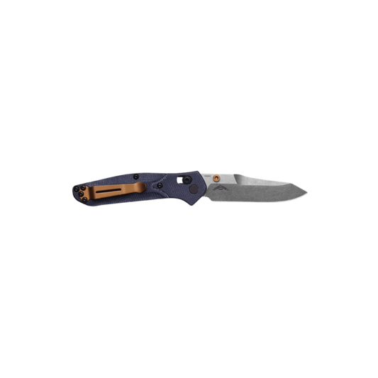 BENCHMADE MINI OSSBORNE AXIS CPM MAGNACUT - DENIM MICARTA, FULL VIEW