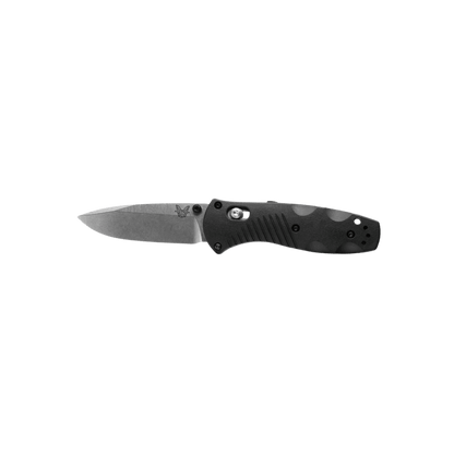 BENCHMADE OSBORNE MINI BARRAGE AXIS ASSIST - BLACK VALOX, FULL KNIFE VIEW
