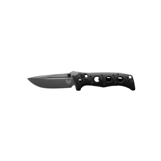 BENCHMADE SIBERT MINI ADAMAS AXIS STUD - BLACK G10 DROP POINT, FULL KNIFE VIEW