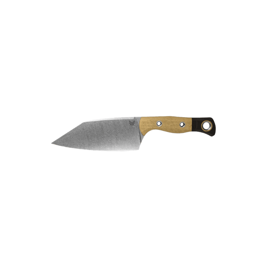 BENCHMADE STATION KNIFE FIXED BLADE CUTLERY - MAPLE VALLEY RICHLITE, FULL KNIFE VIEW