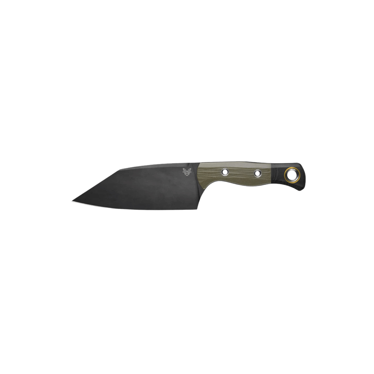 BENCHMADE STATION KNIFE FIXED BLADE - OD GREEN G10, FULL KNIFE VIEW