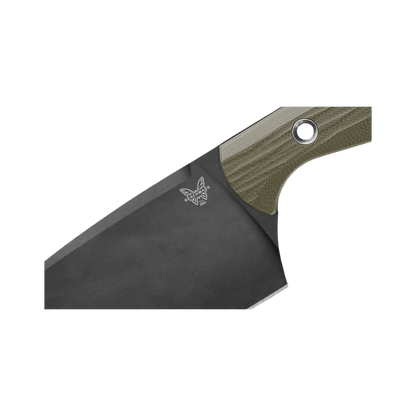 BENCHMADE STATION KNIFE FIXED BLADE - OD GREEN G10, SIDE LOGO