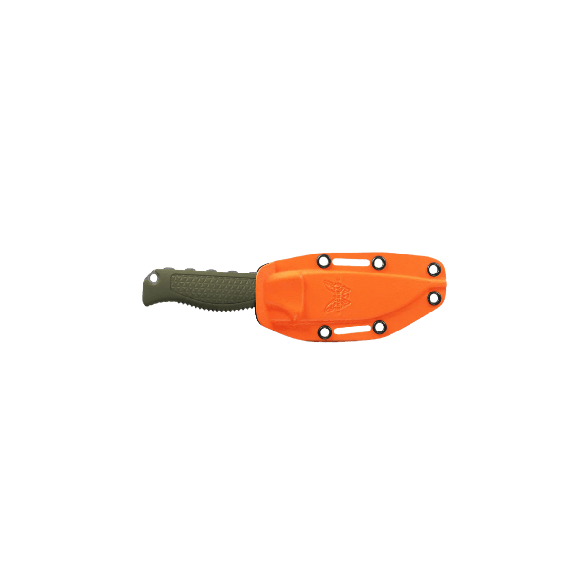 BENCHMADE STEEP COUNTRY FIXED BLADE MLD - DARK OLIVE SANTOPRENE  DROP POINT WITH SHEATH