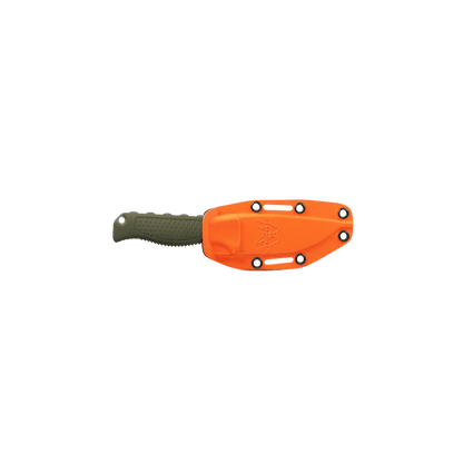 BENCHMADE STEEP COUNTRY FIXED BLADE MLD - DARK OLIVE SANTOPRENE  DROP POINT WITH SHEATH