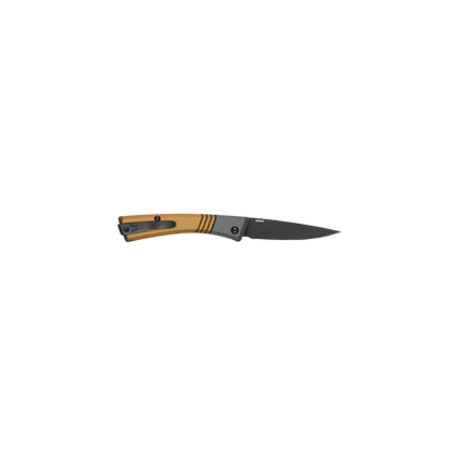 BENCHMADE SUCCESSOR SLP DROP POINT - BURNT BRASS ALUMINUM, FULL KNIFE VIEW