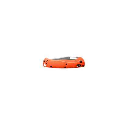 BENCHMADE TAGGEDOUT AXIS LOCK CLIP POINT - ORANGE GRIVORY, FOLDED VIEW