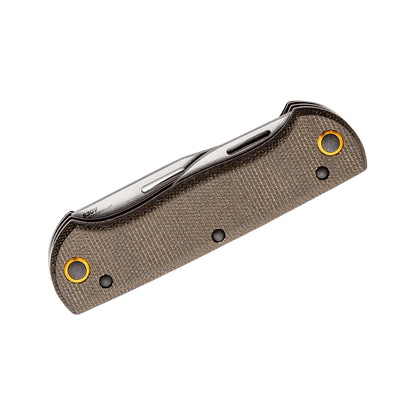 BENCHMADE WEEKENDER SLIP JOINT KNIFE - OLIVE DRAB MICARTA, FOLDED VIEW