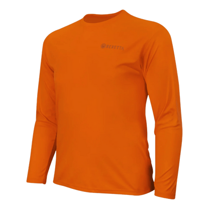 BERETTA COVEY TECH LONG SLEEVE T-SHIRT - BLAZE ORANGE - FRONT VIEW