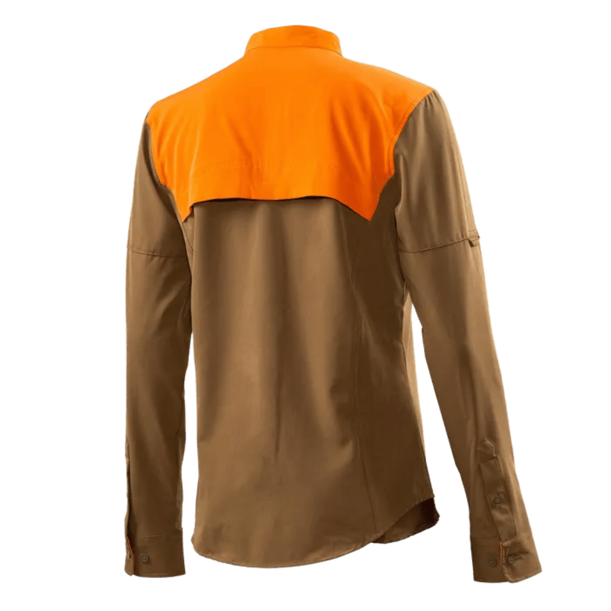 BERETTA WOMEN'S EVAD FLEX SHIRT - TABACCO & BLAZE ORANGE - BACK VIEW